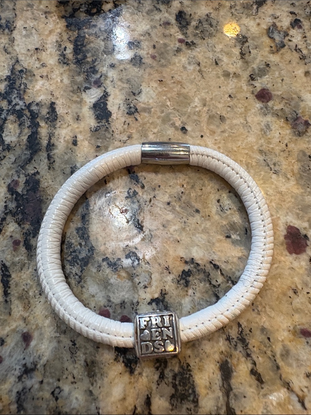 Brighton white Woodstock Friendship Bracelet with Silver Accent